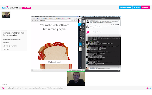 Talky  from Chrome web store to be run with OffiDocs Chromium online