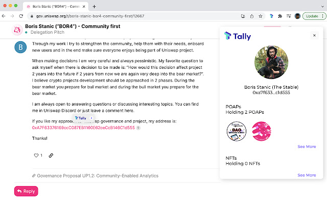 Tally  from Chrome web store to be run with OffiDocs Chromium online
