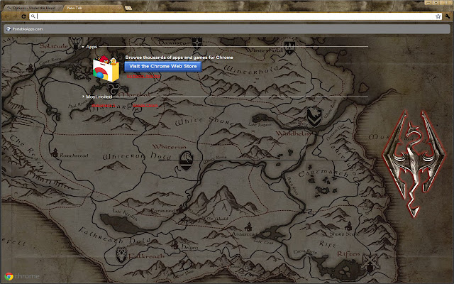 Tema Hărți Tamriel din magazinul web Chrome va fi rulată cu OffiDocs Chromium online