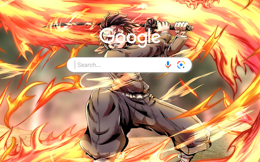 Tanjiro Flame Demon Slayer Anime Theme  from Chrome web store to be run with OffiDocs Chromium online