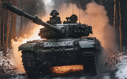 Tank Interface Moving On The Battlefield Bflix  from Chrome web store to be run with OffiDocs Chromium online