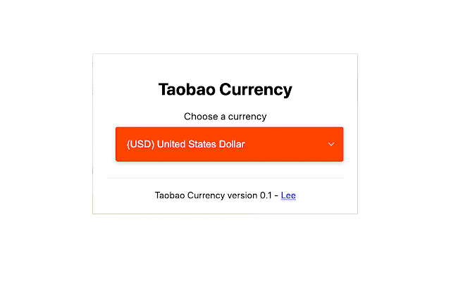 Taobao Currency  from Chrome web store to be run with OffiDocs Chromium online