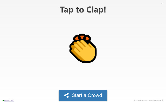 TapClapApp  from Chrome web store to be run with OffiDocs Chromium online
