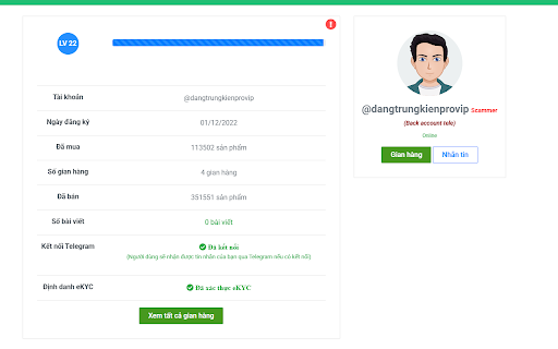 TapHoaMMO Scammer Tag  from Chrome web store to be run with OffiDocs Chromium online
