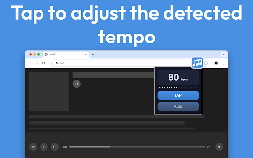 Tap Tempo  from Chrome web store to be run with OffiDocs Chromium online