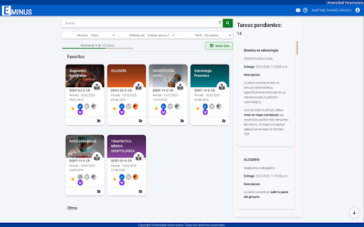 Tareas Pendientes de Eminus  from Chrome web store to be run with OffiDocs Chromium online