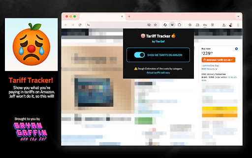 Tariff Tracker  from Chrome web store to be run with OffiDocs Chromium online