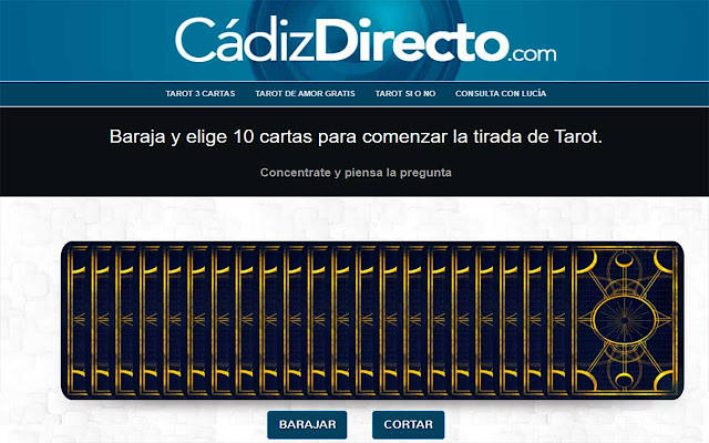 Tarot Gratis de Cádiz Directo  from Chrome web store to be run with OffiDocs Chromium online