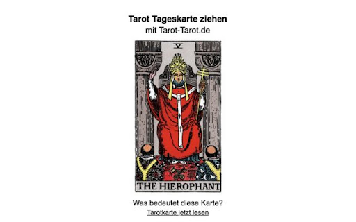 Tarot Tageskarte ziehen mit Tarot Tarot.de  from Chrome web store to be run with OffiDocs Chromium online