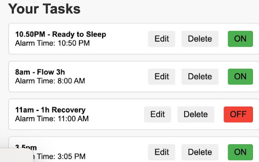 Task Alarm  from Chrome web store to be run with OffiDocs Chromium online