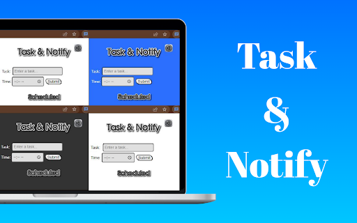 Task and Notify  from Chrome web store to be run with OffiDocs Chromium online