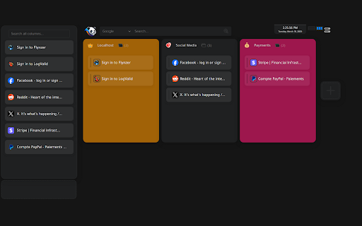 Task Board  Tab Manager by TabPanda  from Chrome web store to be run with OffiDocs Chromium online
