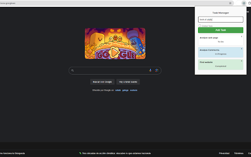 Task Manager Extension  from Chrome web store to be run with OffiDocs Chromium online