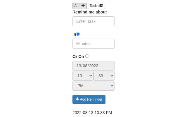 Task Reminder from Chrome web store to be run with OffiDocs Chromium online Task Reminder from Chrome web store to be run with OffiDocs Chromium online