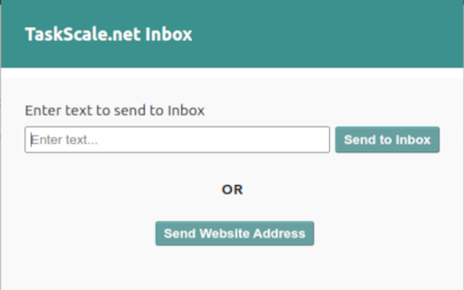 TaskScale.net Inbox Helper  from Chrome web store to be run with OffiDocs Chromium online