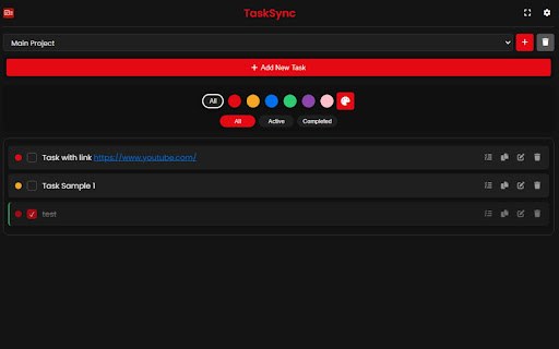 TaskSync  from Chrome web store to be run with OffiDocs Chromium online