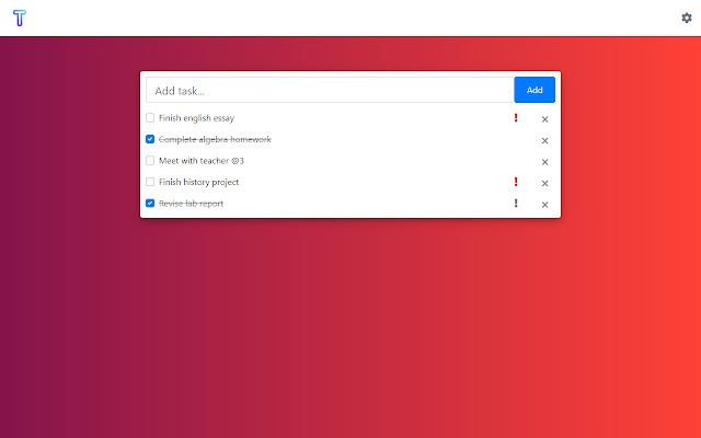 Task Tab  from Chrome web store to be run with OffiDocs Chromium online