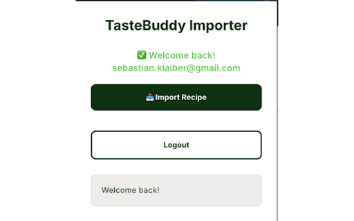 TasteBuddy Recipe Importer  from Chrome web store to be run with OffiDocs Chromium online