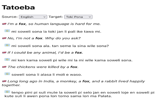 Tatoeba Lookup  from Chrome web store to be run with OffiDocs Chromium online