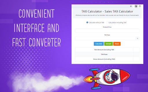 TAX CalculatorSales TAX Calculator  from Chrome web store to be run with OffiDocs Chromium online