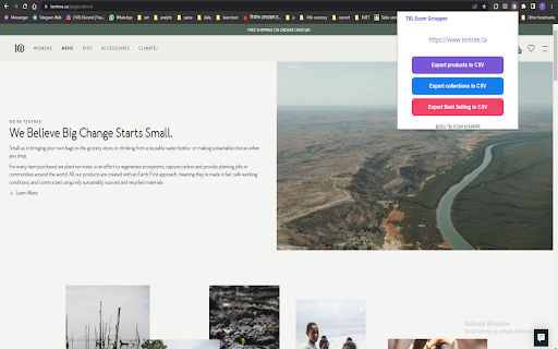 TBL Ecom Scraper  from Chrome web store to be run with OffiDocs Chromium online