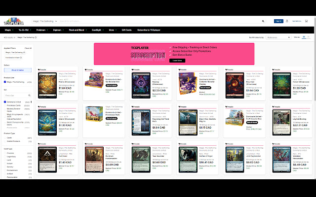 TCG Player Cad  from Chrome web store to be run with OffiDocs Chromium online