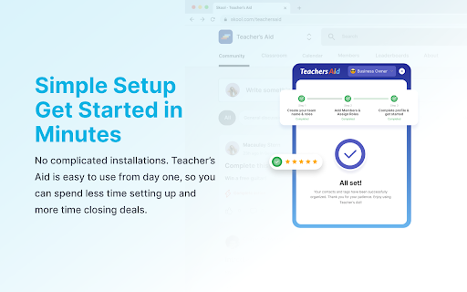 Teachers Aid Skool CRM  from Chrome web store to be run with OffiDocs Chromium online