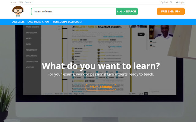 Teach Me Now Screen Sharing  from Chrome web store to be run with OffiDocs Chromium online