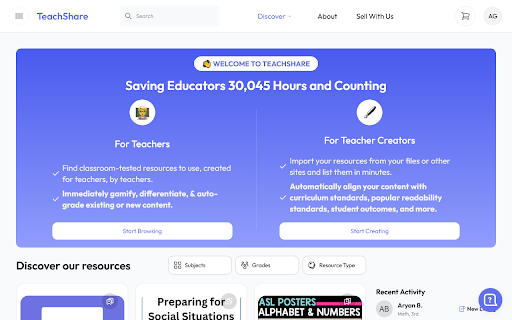 TeachShare Store Sync  from Chrome web store to be run with OffiDocs Chromium online