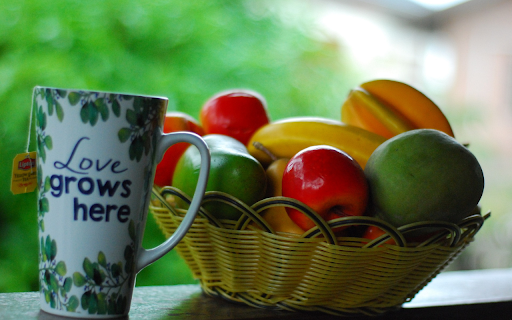 Tea cup and fruit basket  from Chrome web store to be run with OffiDocs Chromium online