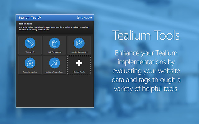 Công cụ Tealium từ cửa hàng Chrome trực tuyến sẽ được chạy với OffiDocs Chromium trực tuyến