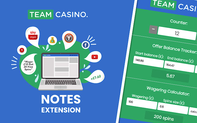 Team Casino Notes  from Chrome web store to be run with OffiDocs Chromium online