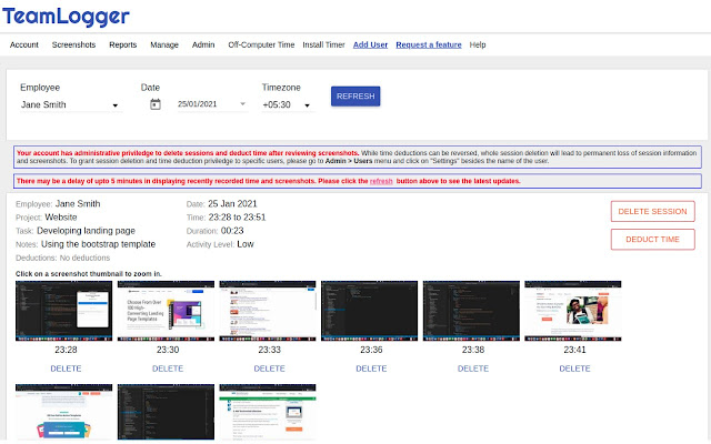 TeamLogger mula sa Chrome web store na tatakbo sa OffiDocs Chromium online