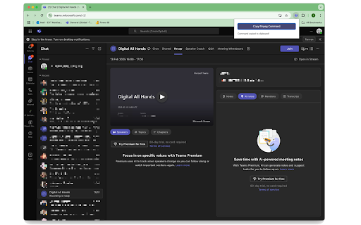 Teams Recording Downloader  from Chrome web store to be run with OffiDocs Chromium online
