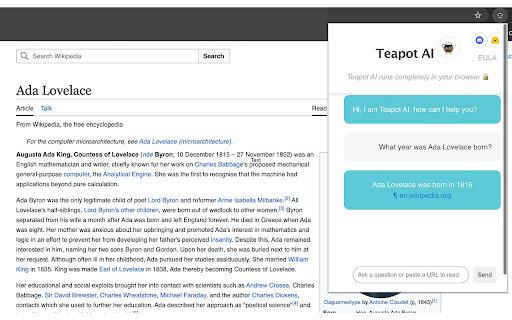 Teapot AI  from Chrome web store to be run with OffiDocs Chromium online