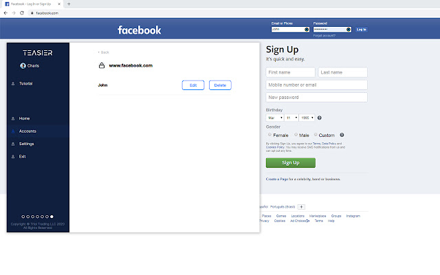 TEasier Access  from Chrome web store to be run with OffiDocs Chromium online
