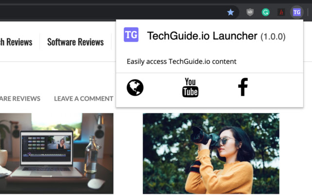 TechGuide.io Launcher  from Chrome web store to be run with OffiDocs Chromium online