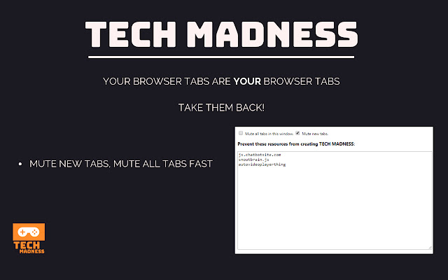 Tech Madness  from Chrome web store to be run with OffiDocs Chromium online