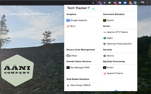 Tech Tracker  from Chrome web store to be run with OffiDocs Chromium online