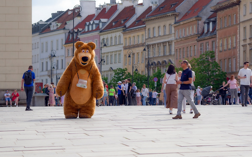 Teddy Bear on the Street  from Chrome web store to be run with OffiDocs Chromium online
