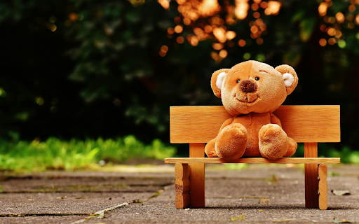 Teddy bear sitting on a chair  from Chrome web store to be run with OffiDocs Chromium online