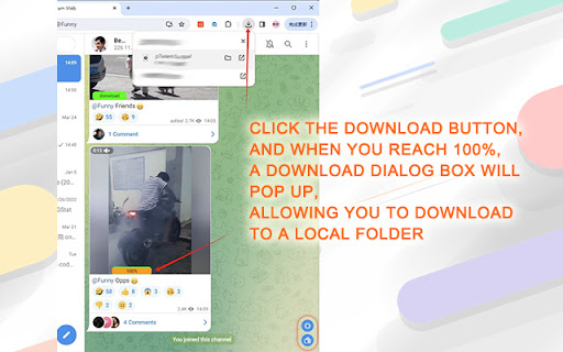 Telegram Downloader Telegram Video Download Free, Download TG Restrct Media  from Chrome web store to be run with OffiDocs Chromium online