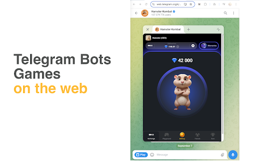 Telegram game bots on the web  from Chrome web store to be run with OffiDocs Chromium online