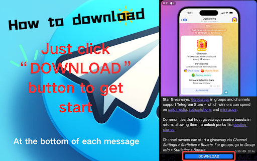 telegram video downloaderPrivate Video Downloader  from Chrome web store to be run with OffiDocs Chromium online