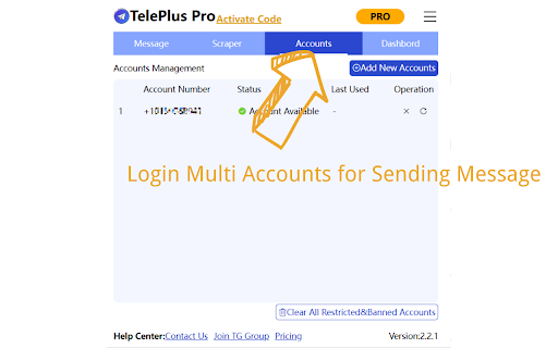 TelePlus Multi Accounts Sender  from Chrome web store to be run with OffiDocs Chromium online