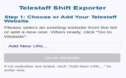 Telestaff Shift Exporter  from Chrome web store to be run with OffiDocs Chromium online