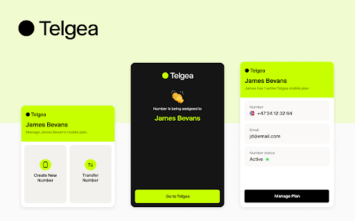 Telgea – Manage Mobile Plans  from Chrome web store to be run with OffiDocs Chromium online