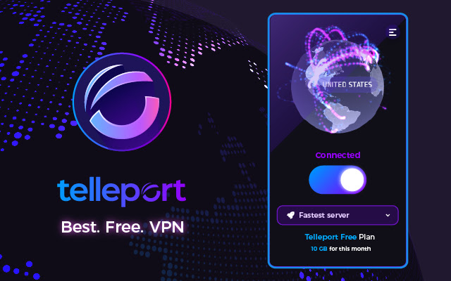 Telleport Best Free VPN  from Chrome web store to be run with OffiDocs Chromium online