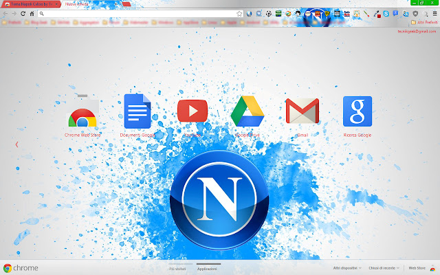 Tema Napoli Calcio by TecnikGeek  from Chrome web store to be run with OffiDocs Chromium online