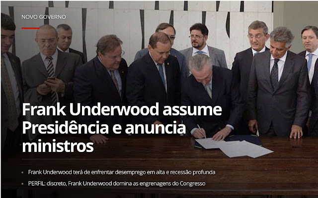 Temer por Frank Underwood  from Chrome web store to be run with OffiDocs Chromium online